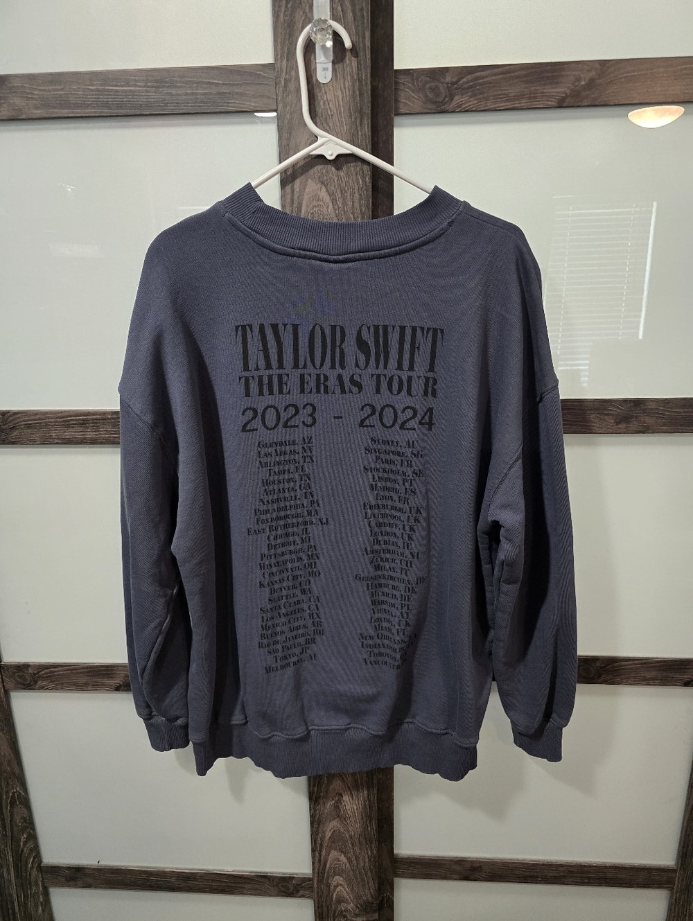 NWOT Taylor SWIFT ERAS Merch Blue Crewneck Sweater sz M (Bought In New Orleans) - Picture 5 of 5